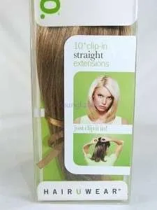 10" Straight Clip In Hair Extensions by Jessica Simpson | CLEARANCE