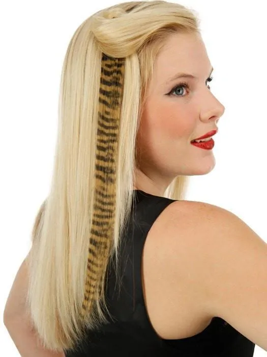 16" Tiger Print Hair Extensions (1pc) by POP | CLOSEOUT