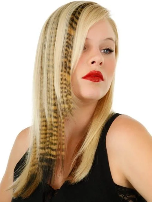 16" Tiger Print Hair Extensions (1pc) by POP | CLOSEOUT