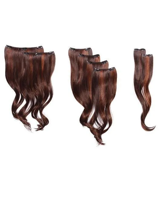 18" Wavy HF Synthetic Hair Extensions Kit (8 Piece) | CLOSEOUT