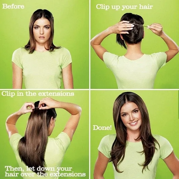 22" Straight Clip In Hair Extensions | CLEARANCE