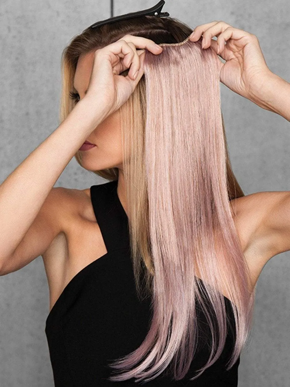 23" Straight HF Synthetic Hair Extensions (6 Piece) | Clip In Color | CLOSEOUT