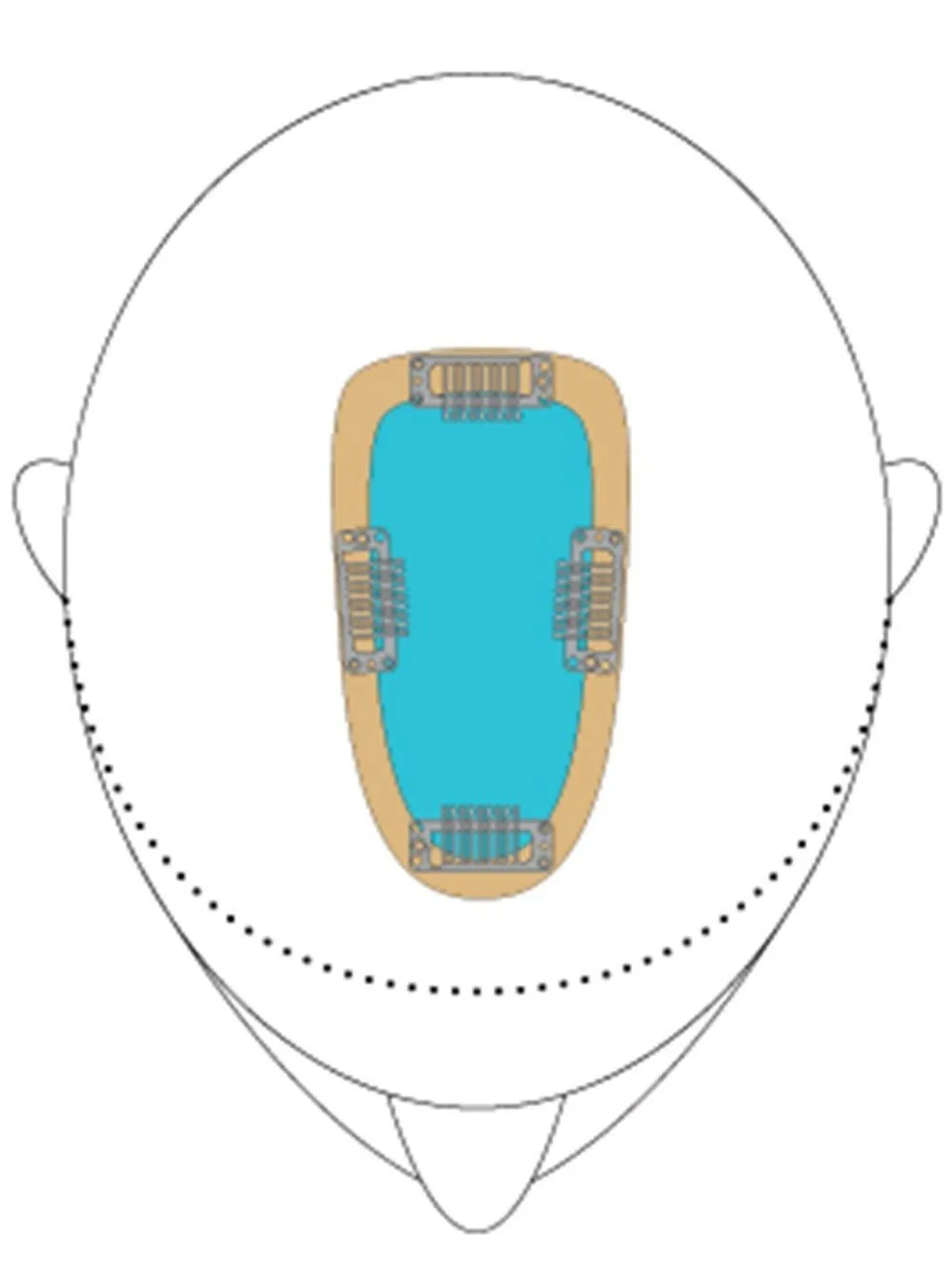easiPart 8" | Remy Human Hair Topper