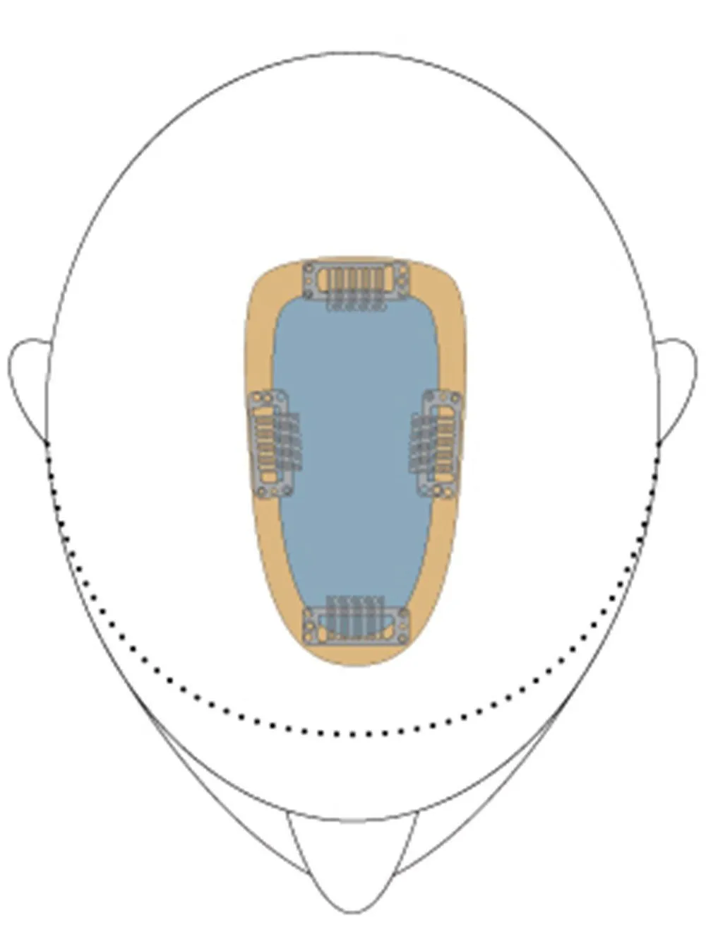 easiPart French 8" | Remy Human Hair Topper
