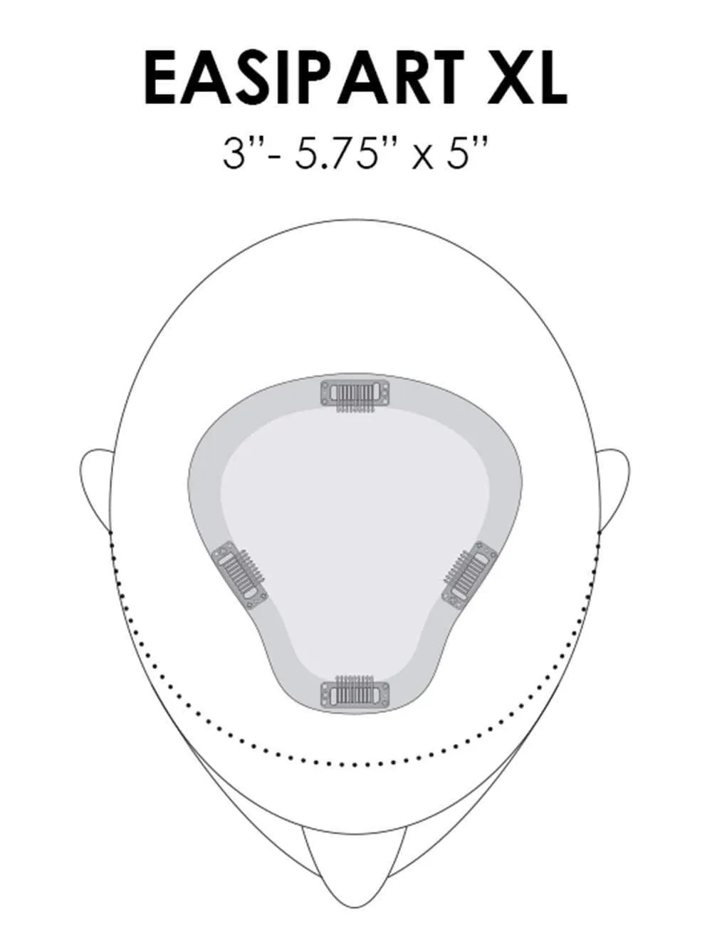 easiPart HD XL 8" | HF Synthetic Hair Topper