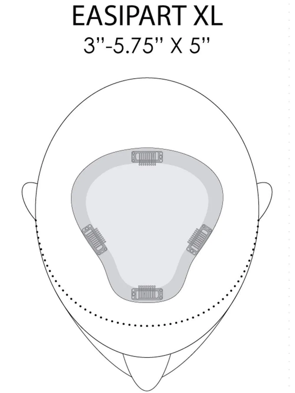easiPart XL 8" | Remy Human Hair Topper