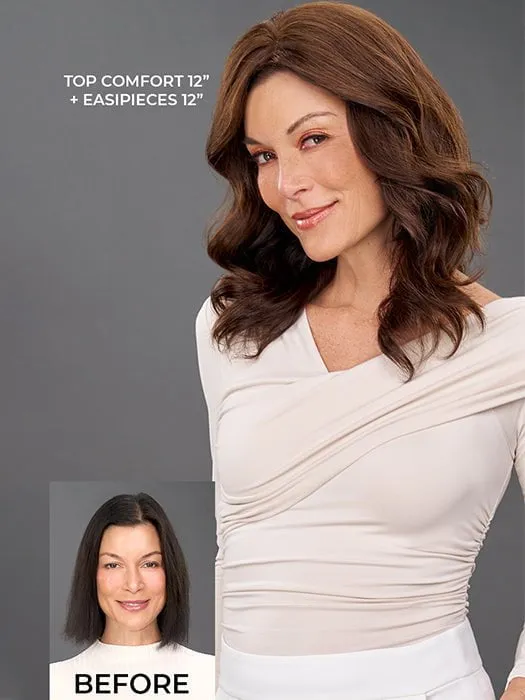Top Comfort 12" | Remy Human Hair Topper (Hand Tied)
