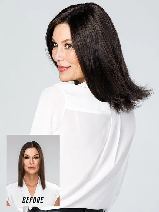 Top Coverage 12" | Lace Front Synthetic Hair Topper (Mono Top)