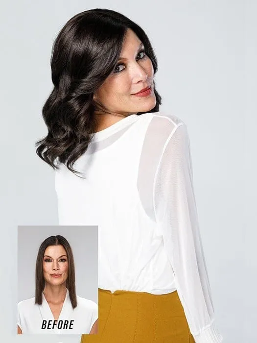 Top Coverage Wavy 12" | Synthetic Hair Topper (Mono Top)