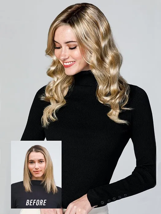 Top Coverage Wavy 18" | Lace Front Synthetic Hair Topper (Mono Top)
